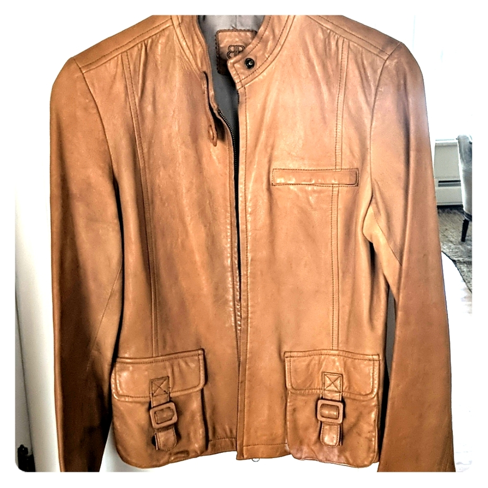 Leather banana republic jacket